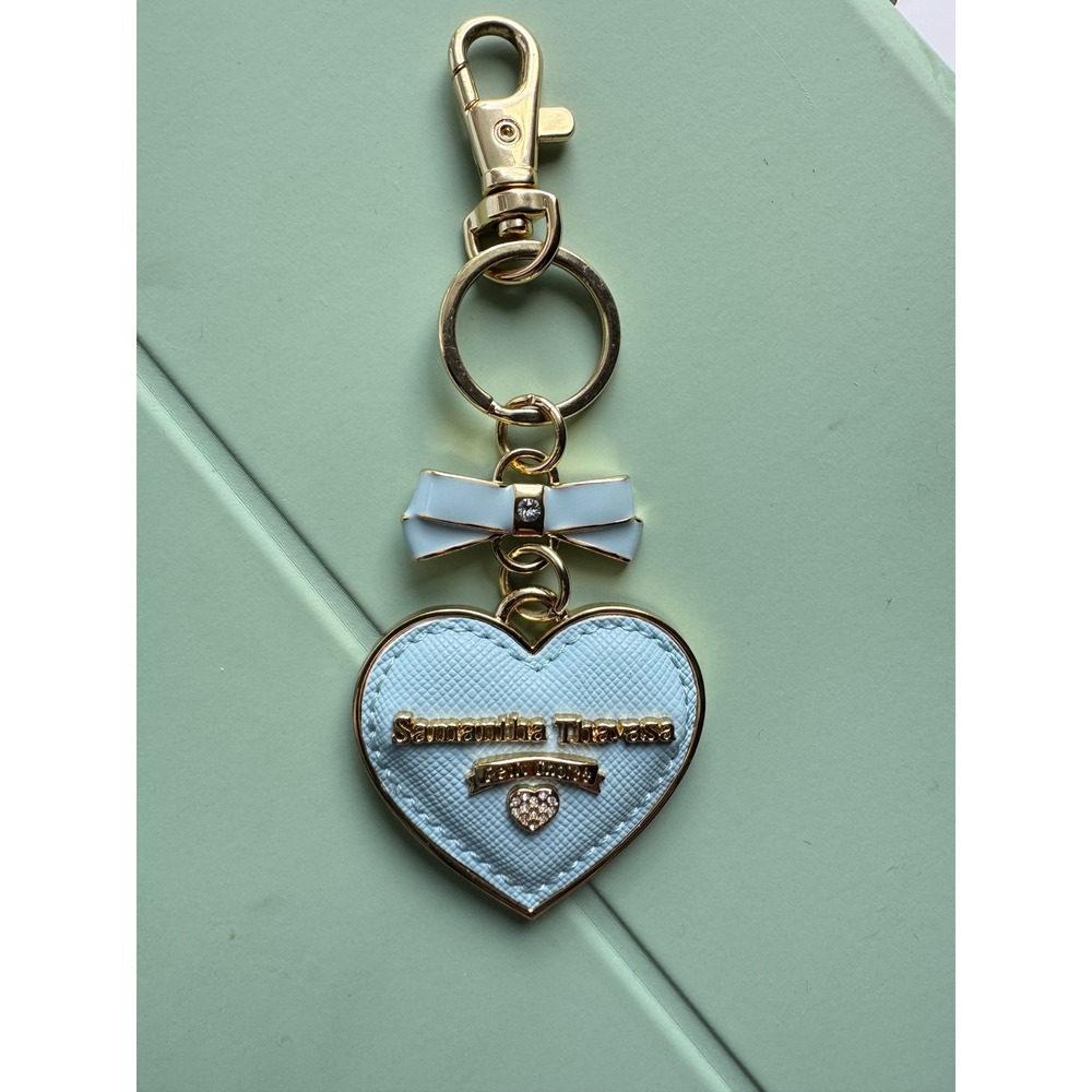 Samantha Thavasa Petit Choice Light Blue Heart Charm‎ Keychain Bag Accessory